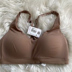 Lululemon up for it bra 34c soft sand nwt